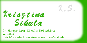krisztina sikula business card